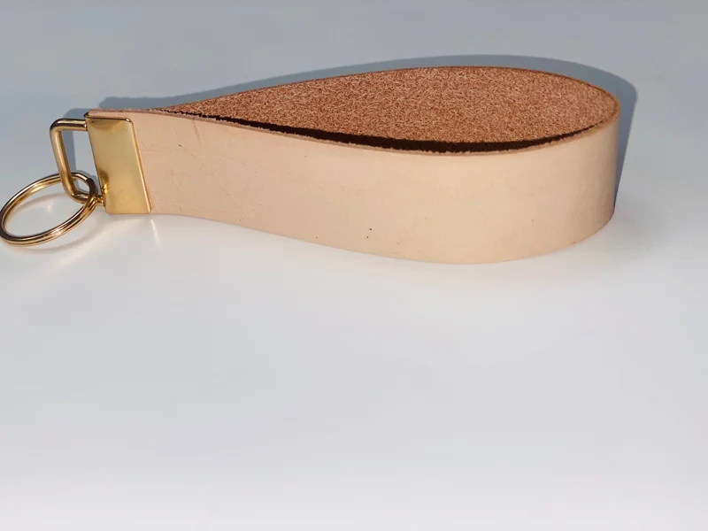 Handmade Leather Wristlet Keychain