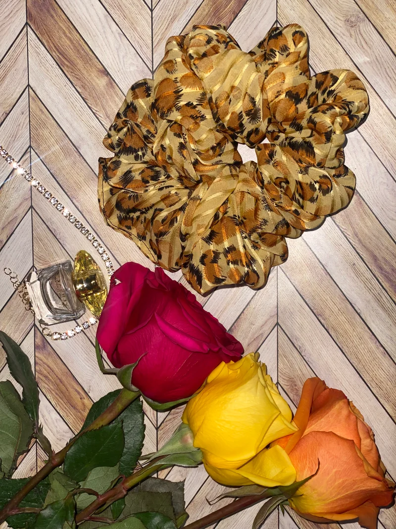 Cheetah Style Scrunchie